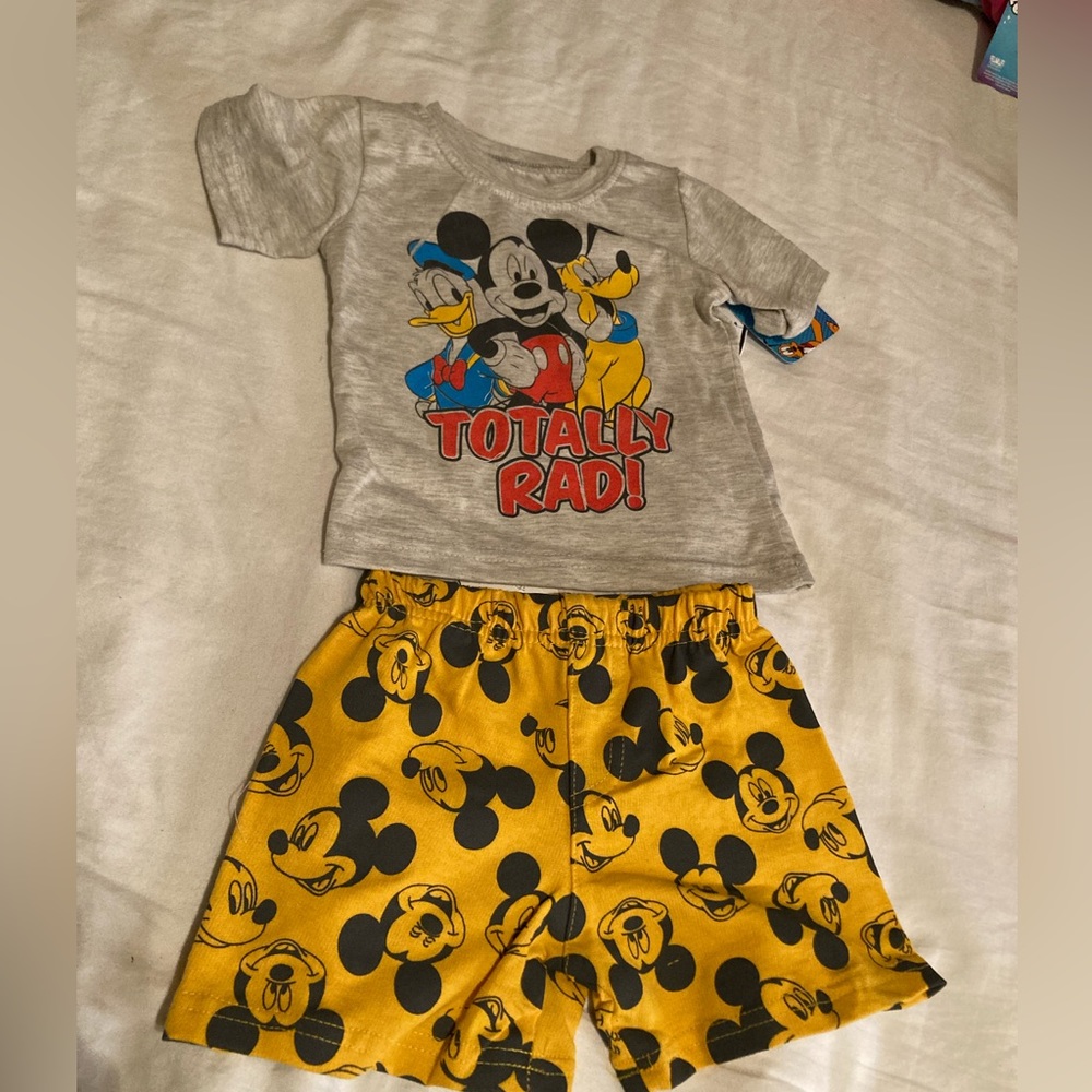 Disney baby shirt and shorts 18 month